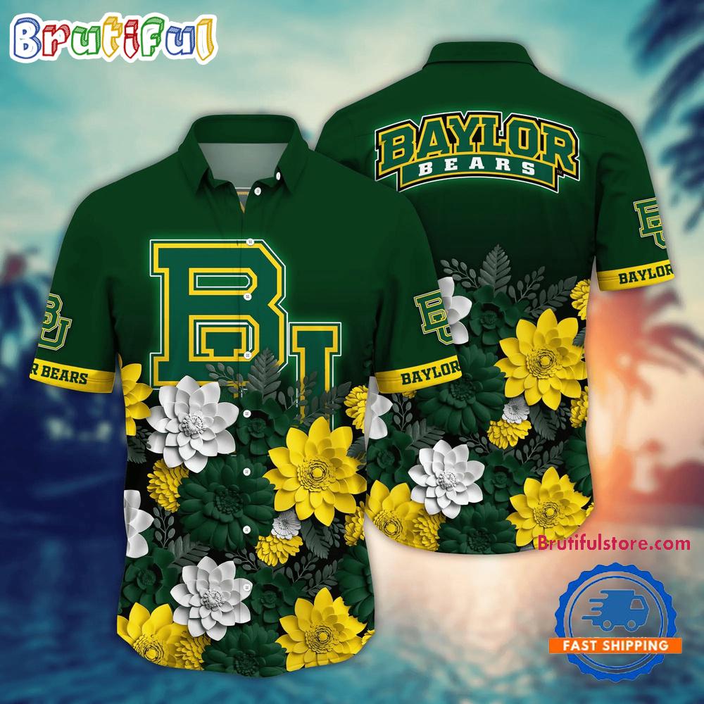 NCAA Baylor Bears Flower Tropical Summer Beach Hawaiian Shirt