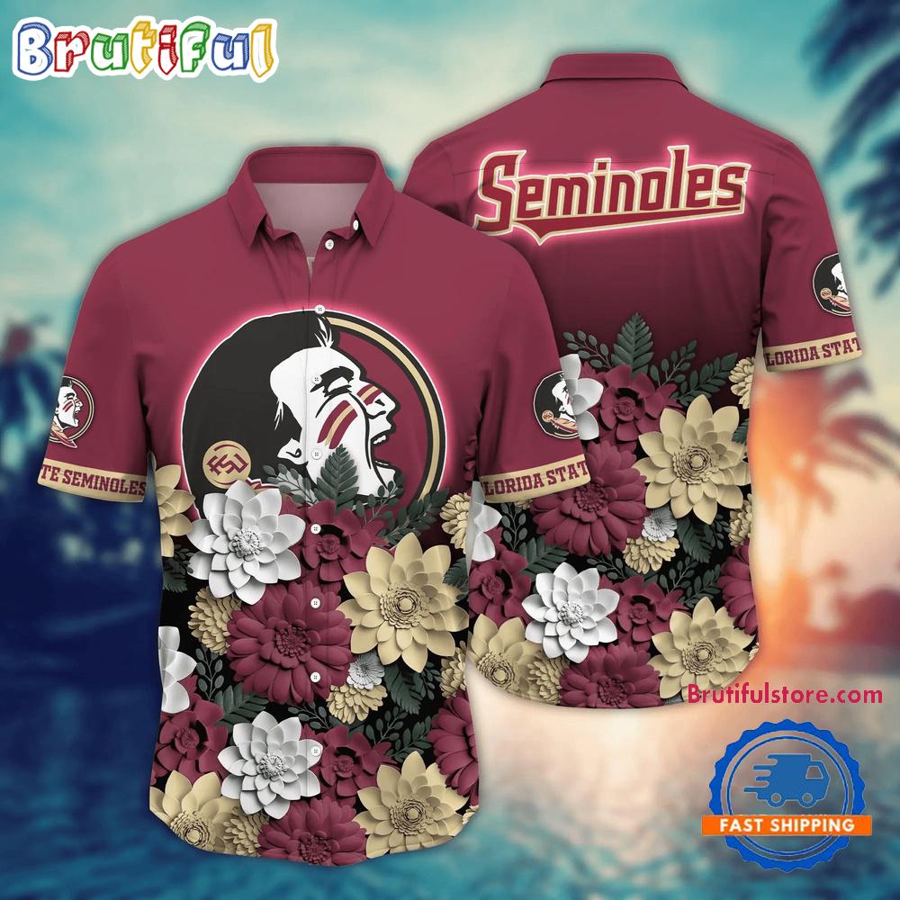 NCAA Florida State Seminoles Flower Tropical Summer Beach Hawaiian Shirt