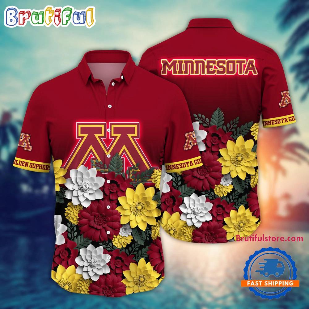 NCAA Minnesota Golden Gophers Flower Tropical Summer Beach Hawaiian Shirt