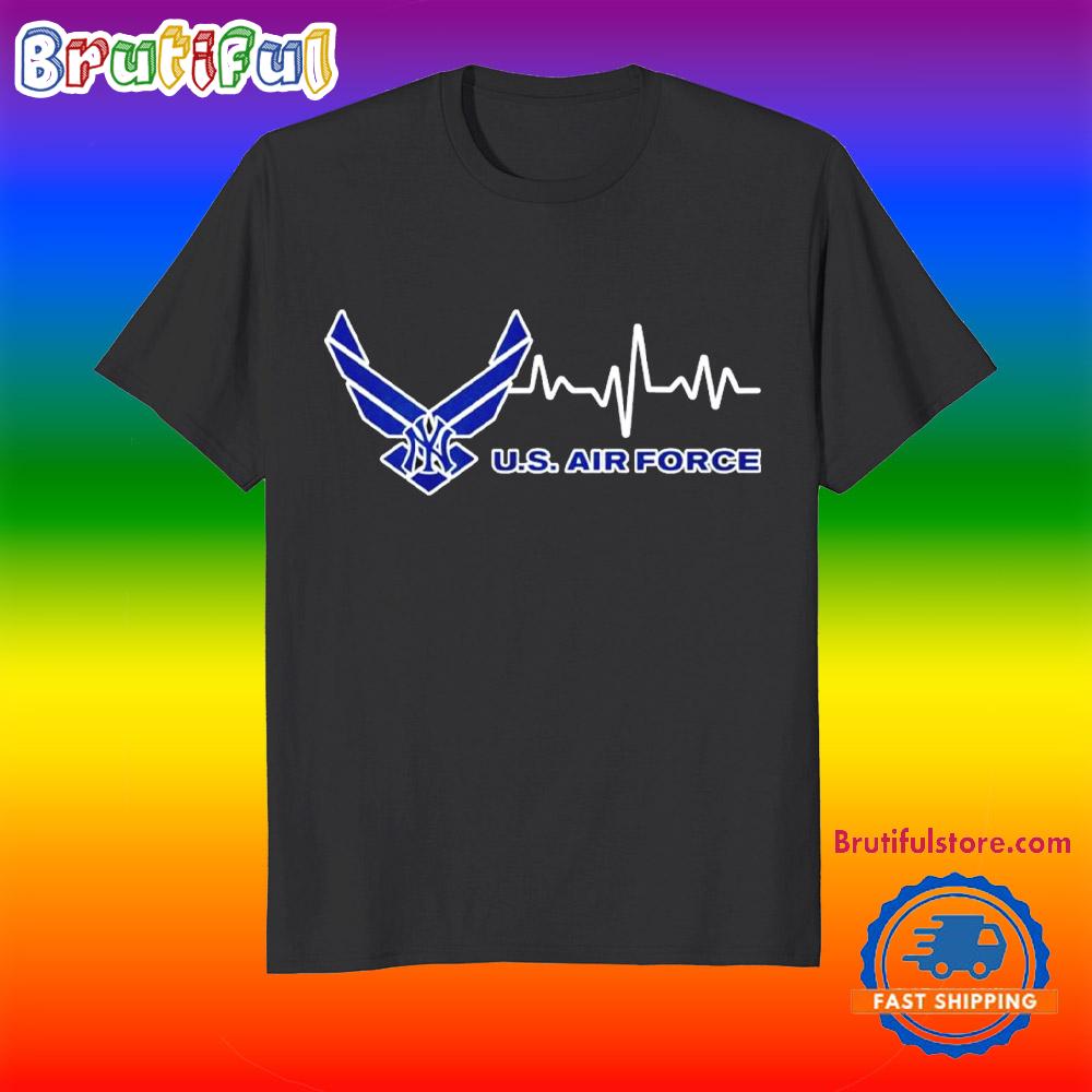 New York Yankees Us Air Force Heart Beat T Shirt