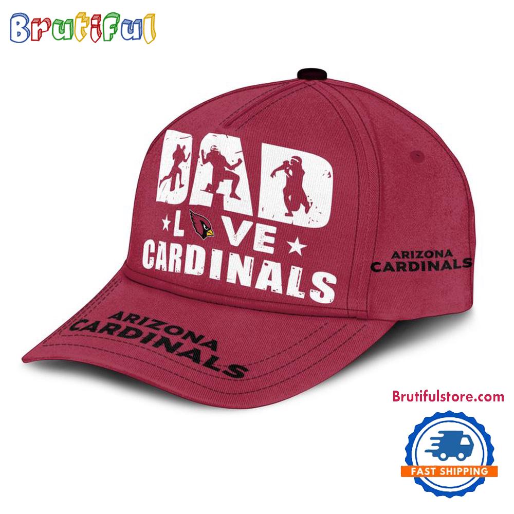NFL Arizona Cardinals Dad Love Best Father's Day Baseball Cap