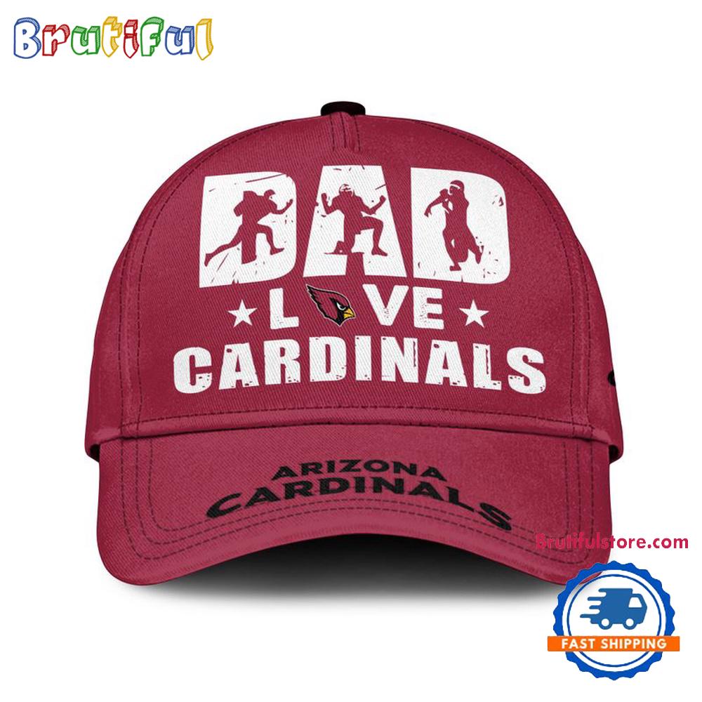 NFL Arizona Cardinals Dad Love Best Father's Day Baseball Cap