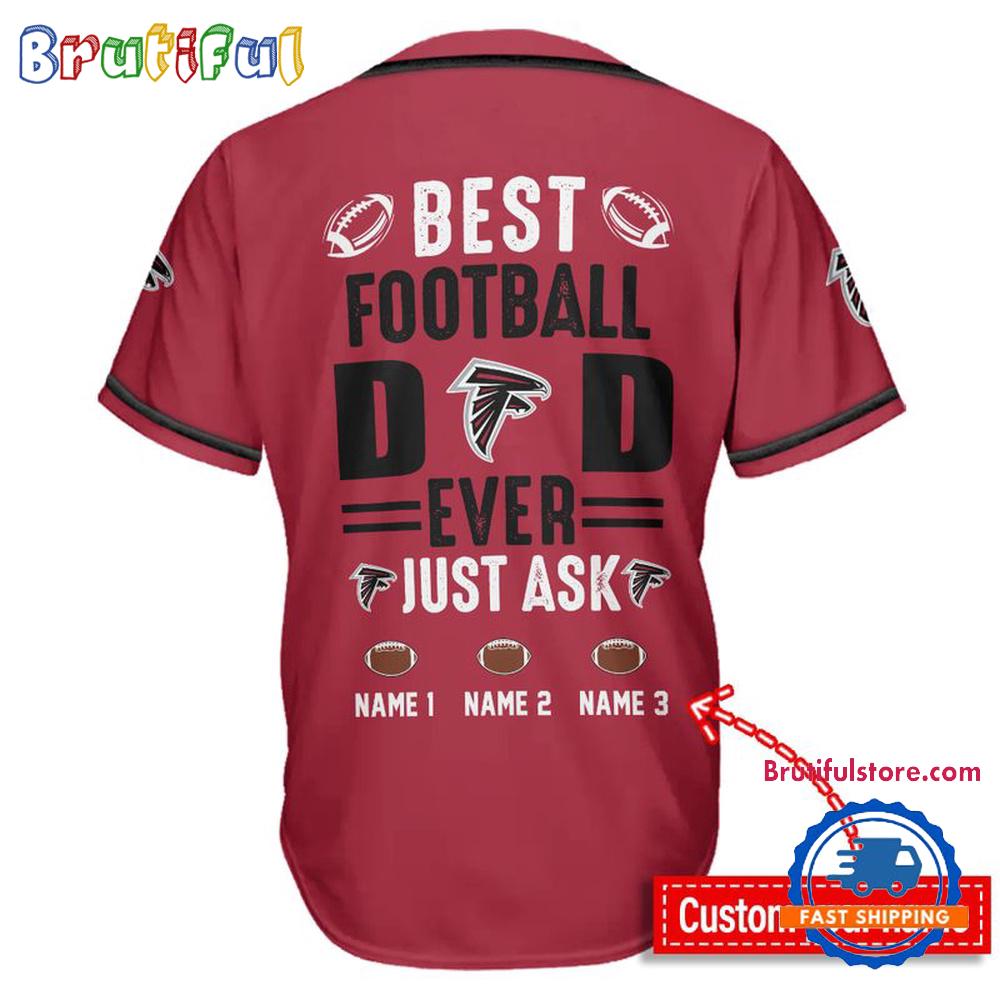 NFL Atlanta Falcons Best Dad Ever Baseball Jersey