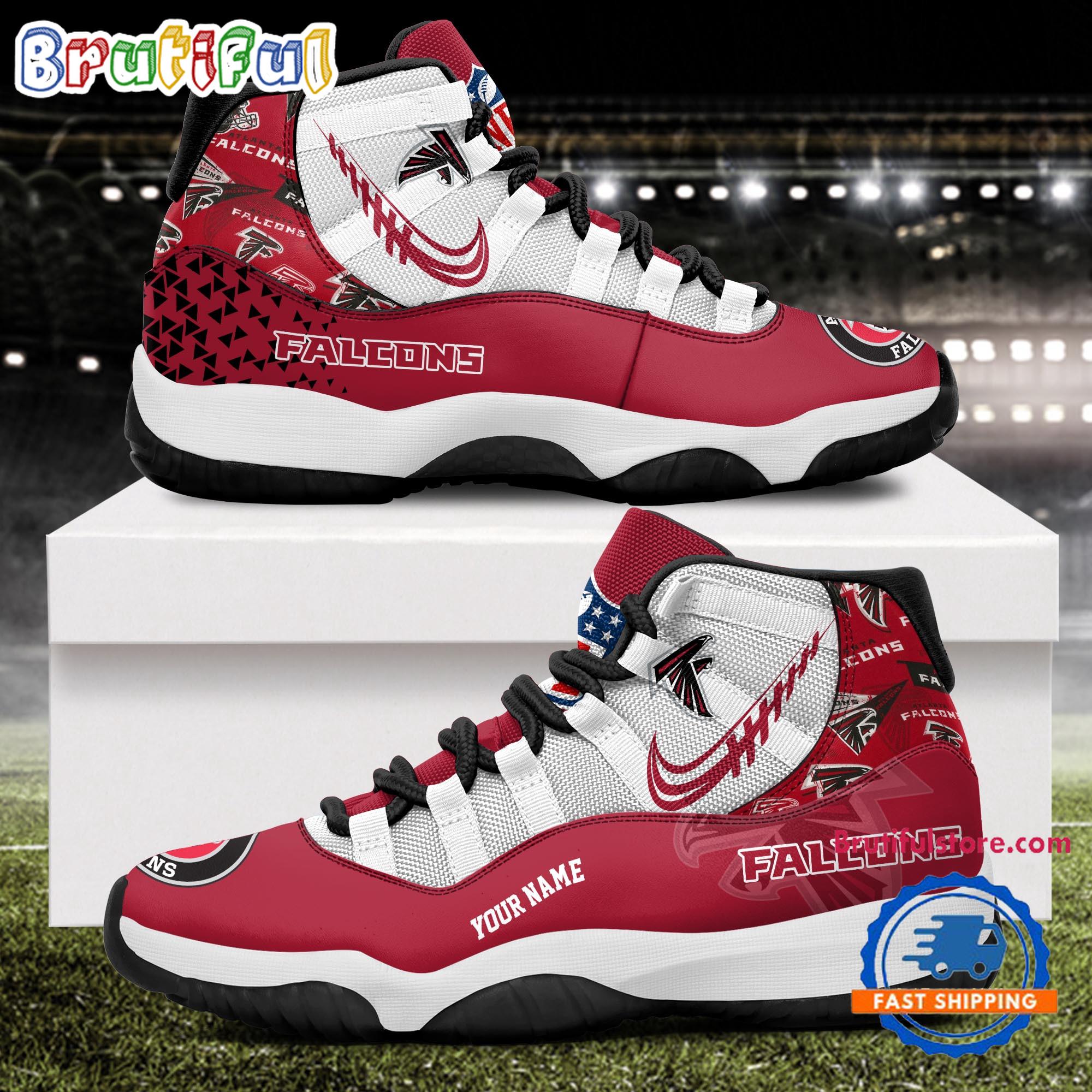NFL Atlanta Falcons Football Team Custom Air Jordan 11 Shoes