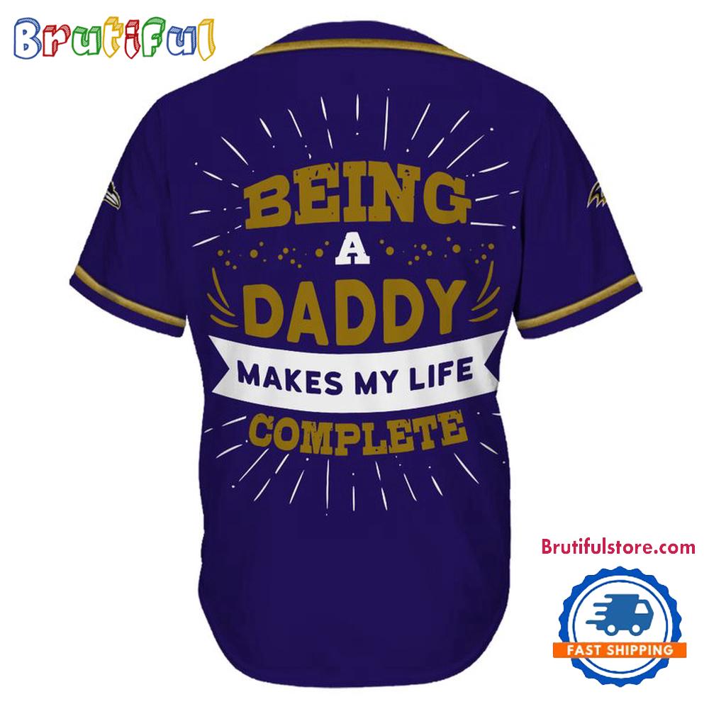 NFL Baltimore Ravens Football Being A Daddy Father's Day Baseball Jersey