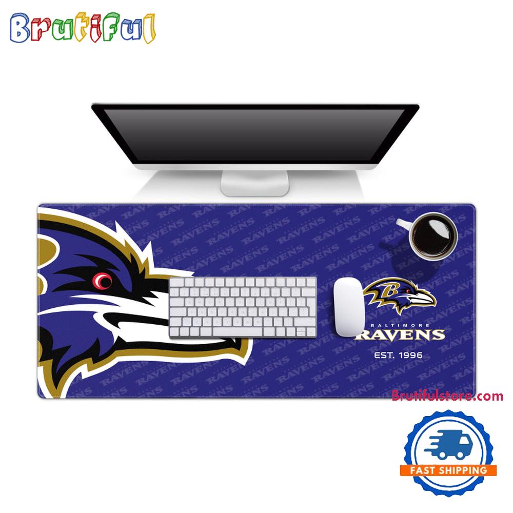 NFL Baltimore Ravens Mouse Mats, Football Logo Series Desk Mouse Pad