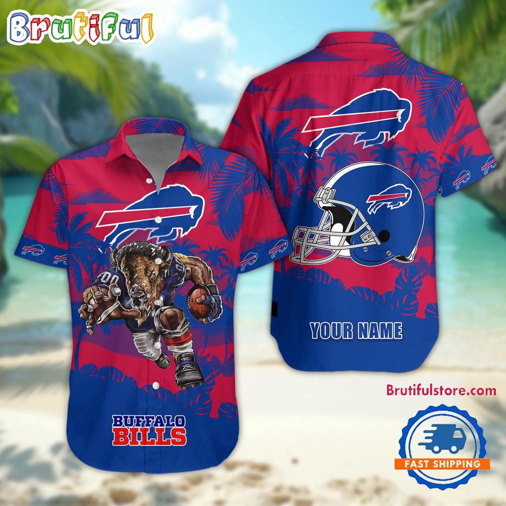 NFL Buffalo Bills Football Mascot Summer Hawaiian Shirt