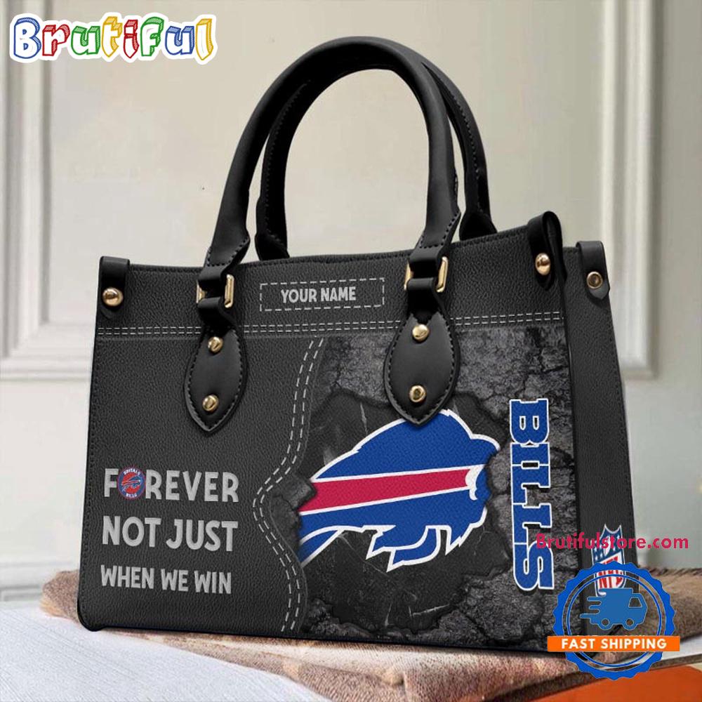 NFL Buffalo Bills Forever Not Just When We Win Women's Leather Hand Bag