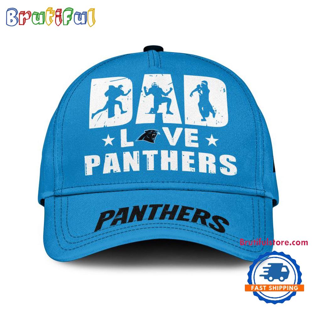 NFL Carolina Panthers Dad Love Best Father's Day Baseball Cap