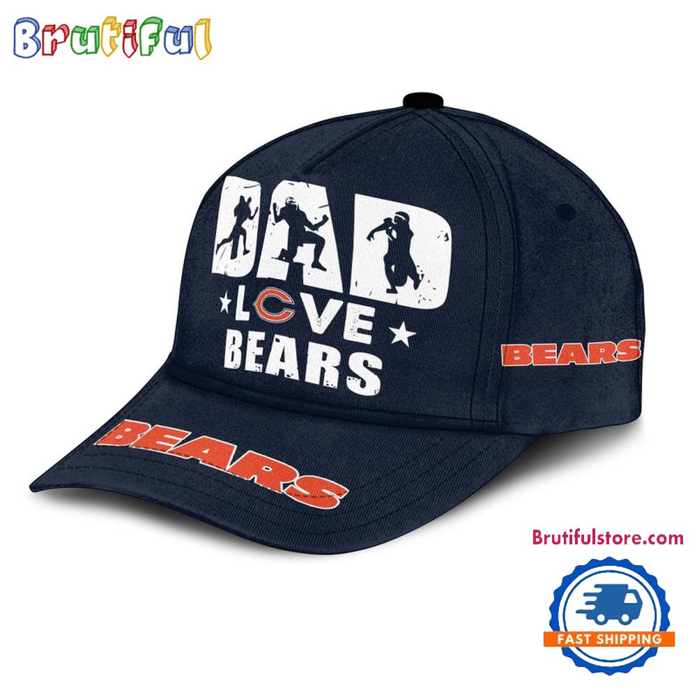 NFL Chicago Bears Dad Love Best Father's Day Baseball Cap