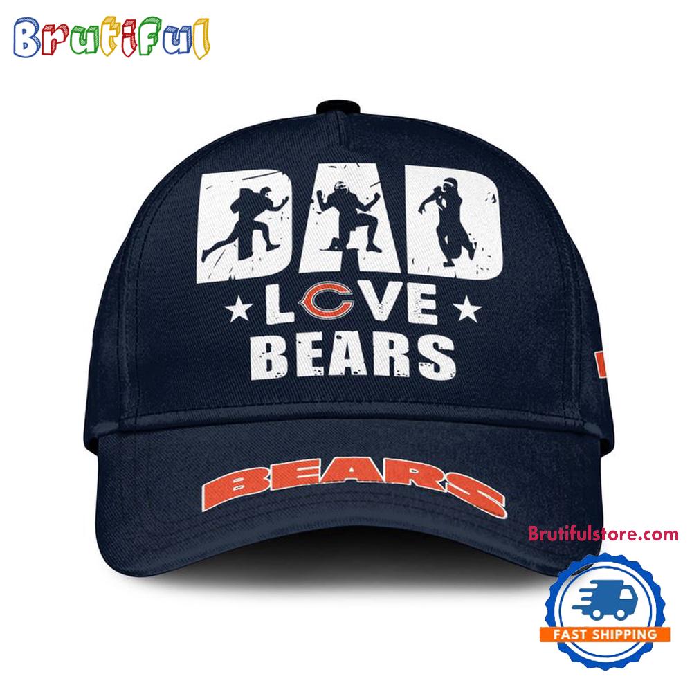 NFL Chicago Bears Dad Love Best Father's Day Baseball Cap