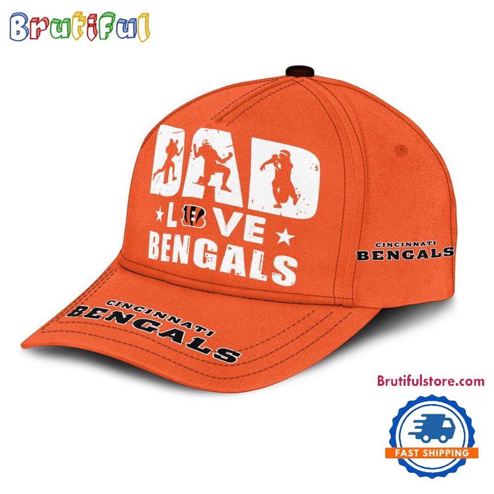 NFL Cincinnati Bengals Dad Love Best Father's Day Baseball Cap