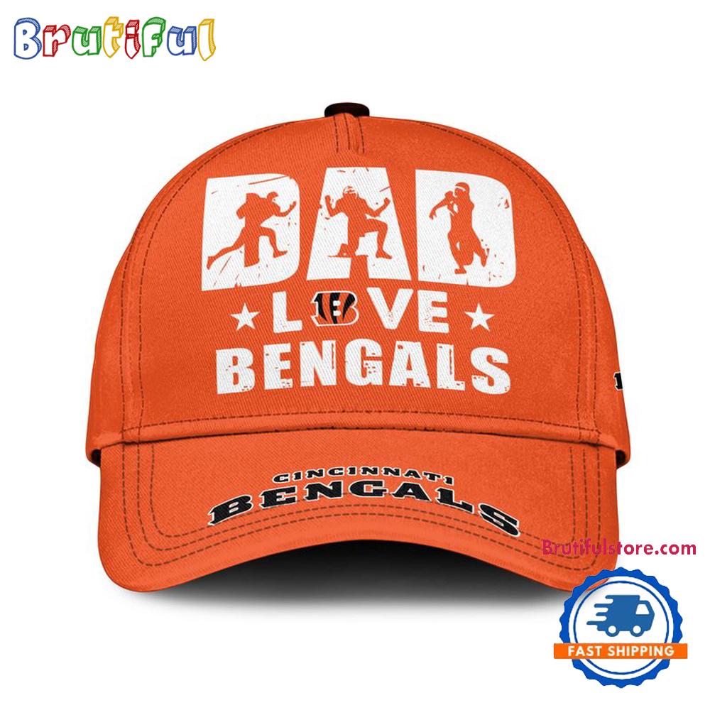 NFL Cincinnati Bengals Dad Love Best Father's Day Baseball Cap