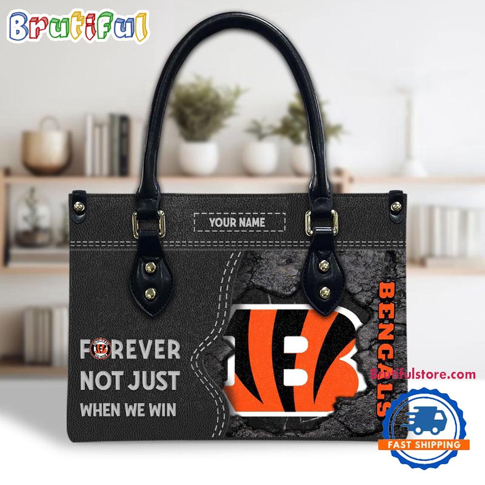 NFL Cincinnati Bengals Forever Not Just When We Win Women's Leather Hand Bag