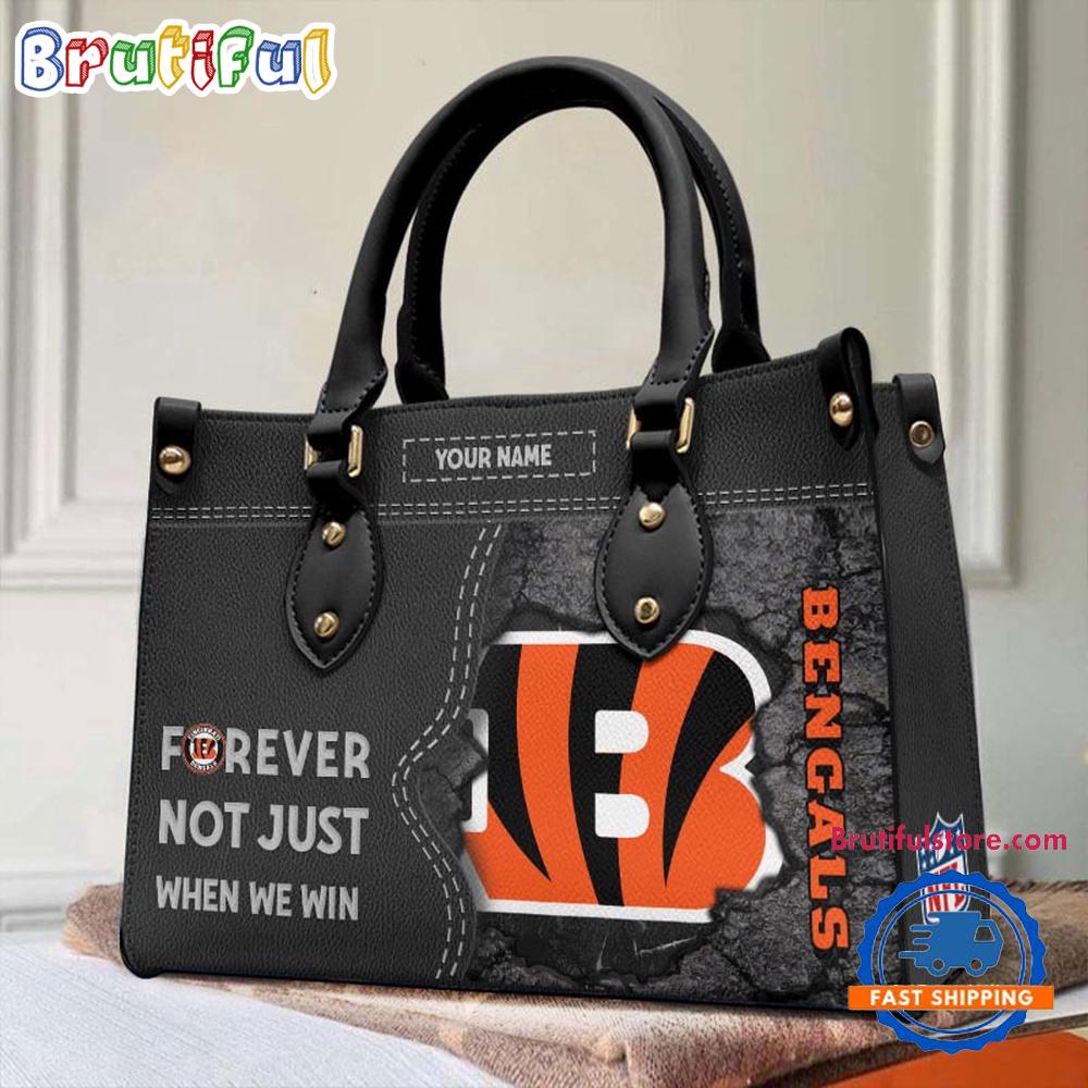NFL Cincinnati Bengals Forever Not Just When We Win Women's Leather Hand Bag