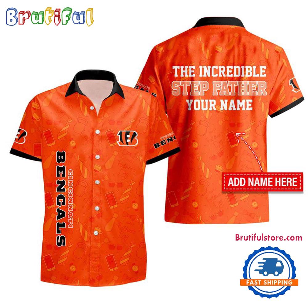 NFL Cincinnati Bengals The Increadible Step Father's Day Hawaiian Shirt