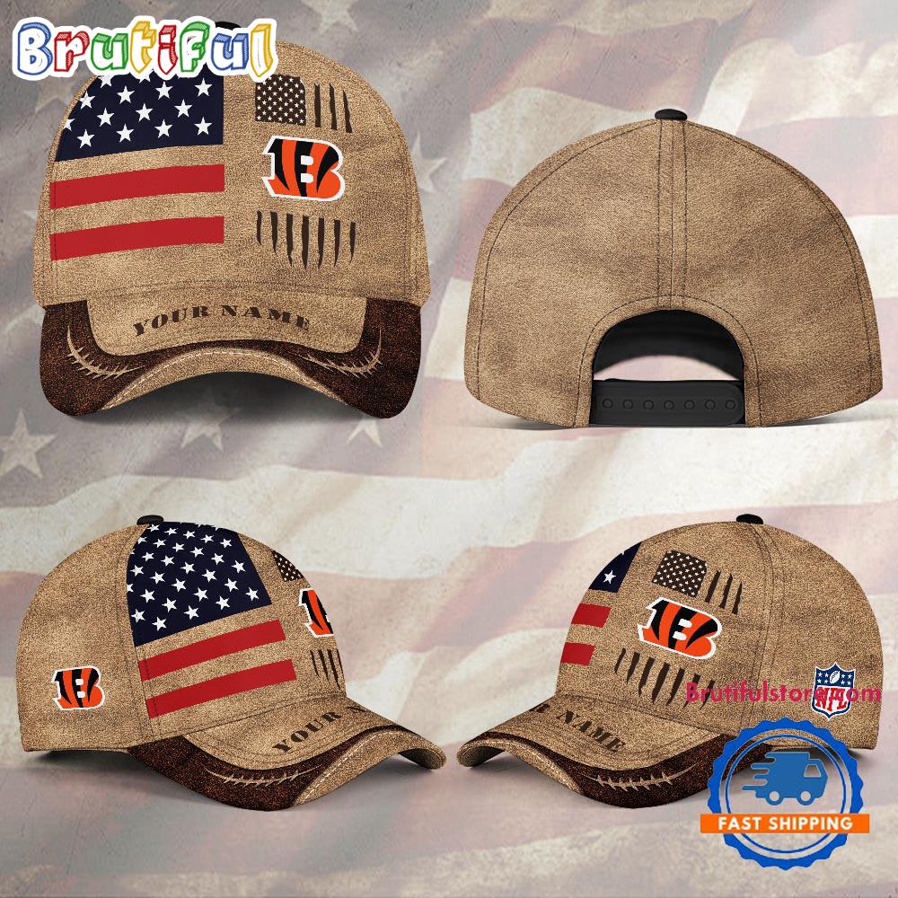 NFL Cincinnati Bengals x American Flag Custom Baseball Cap