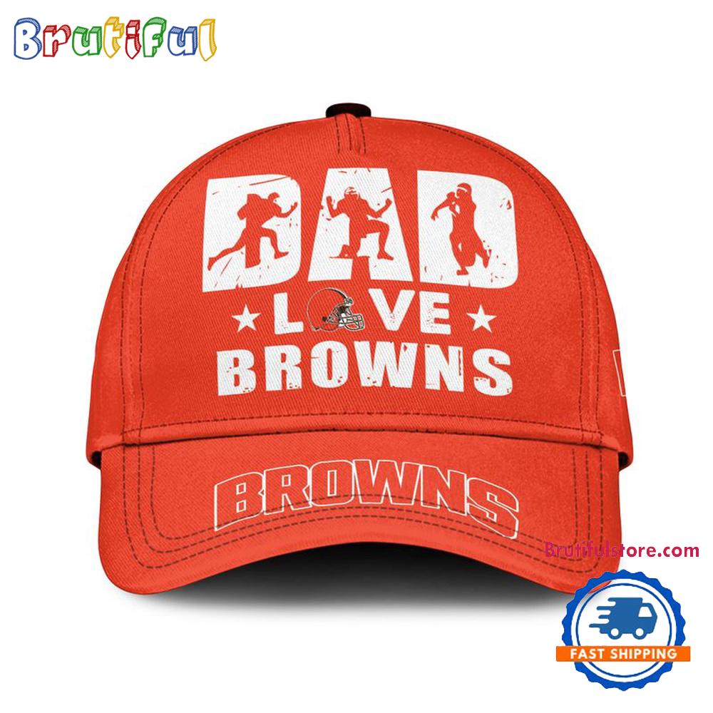 NFL Cleveland Browns Dad Love Best Father's Day Baseball Cap