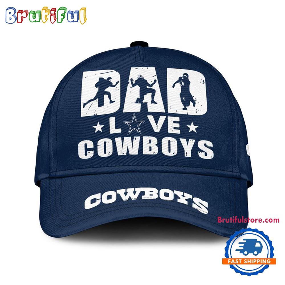 NFL Dallas Cowboys Dad Love Best Father's Day Baseball Cap