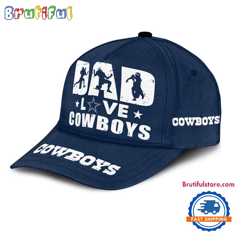 NFL Dallas Cowboys Dad Love Best Father's Day Baseball Cap