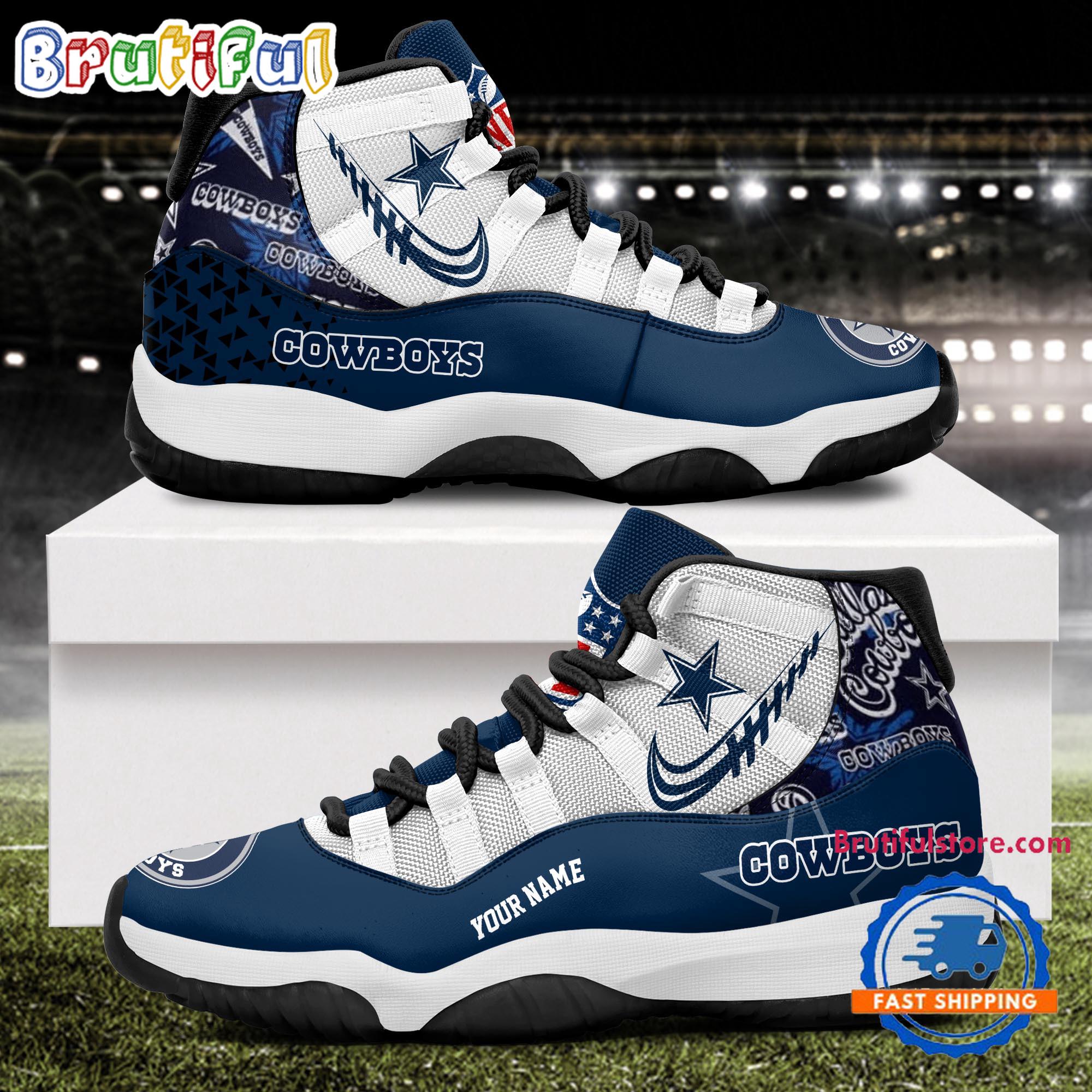 NFL Dallas Cowboys Football Team Custom Air Jordan 11 Shoes