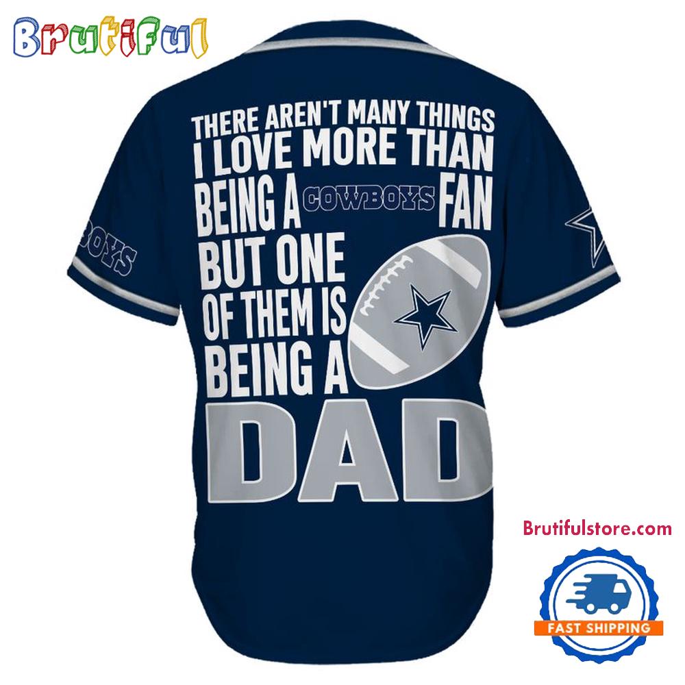 NFL Dallas Cowboys I Love Being A Dad Father's Day Baseball Jersey