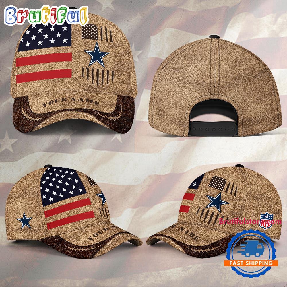 NFL Dallas Cowboys x American Flag Custom Baseball Cap