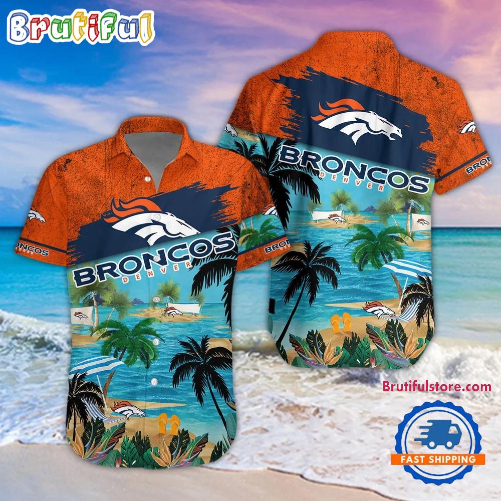 NFL Denver Broncos Palm Tree Summer Beach Aloha Hawaiian Shirt