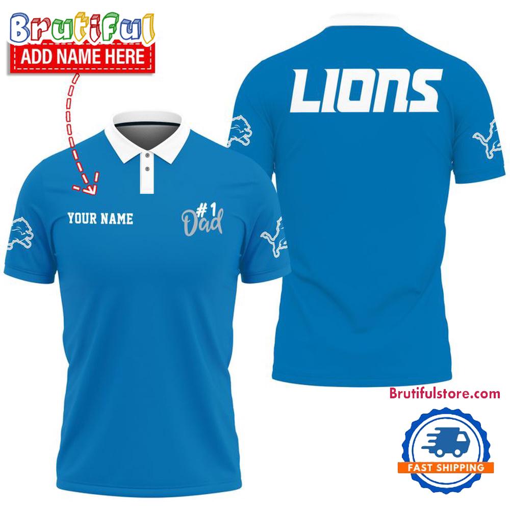 NFL Detroit Lions Best Dad Wonderful Father's Day Polo Shirts