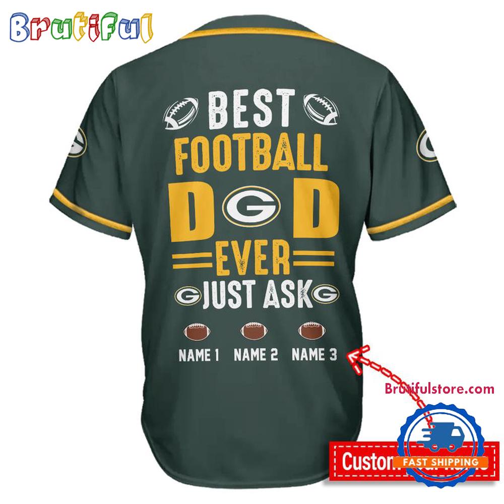 NFL Green Bay Packers Best Dad Ever Baseball Jersey