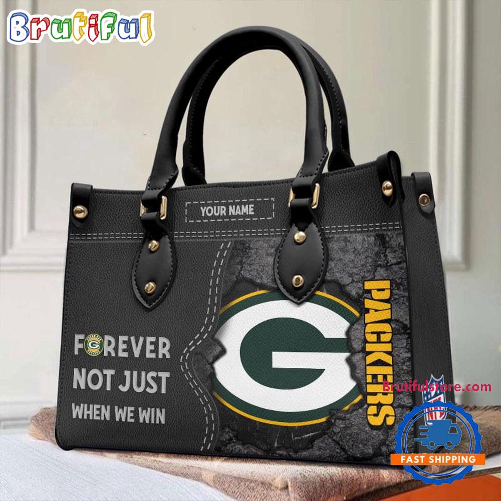 NFL Green Bay Packers Forever Not Just When We Win Women's Leather Hand Bag