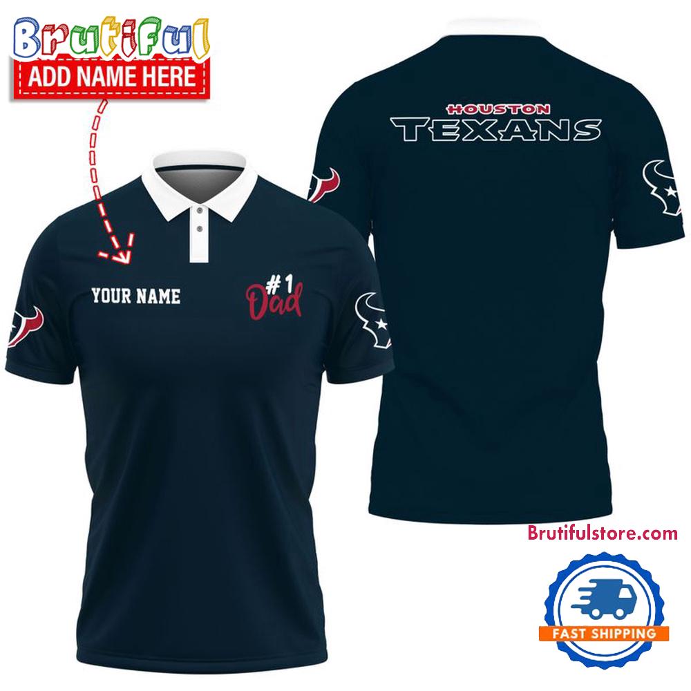 NFL Houston Texans Best Dad Wonderful Father's Day Polo Shirts