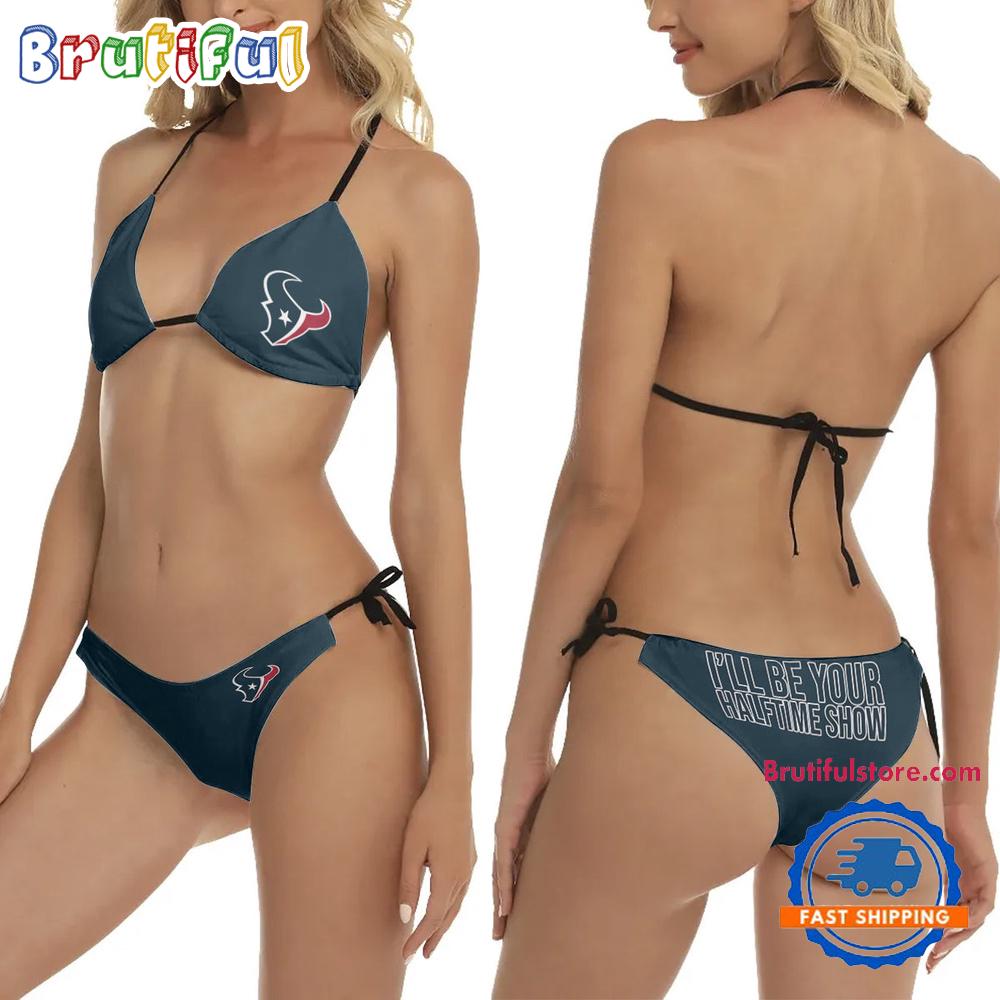 NFL Houston Texans I'll Be Your Halftime Show 2 Piece Women's Bikini Swimsuit