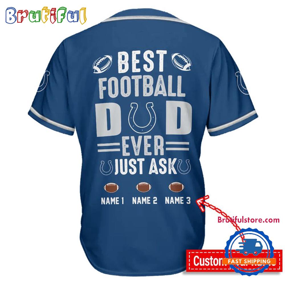 NFL Indianapolis Colts Best Dad Ever Baseball Jersey