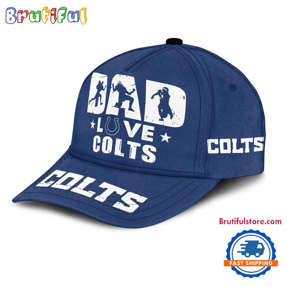 NFL Indianapolis Colts Dad Love Best Father's Day Baseball Cap