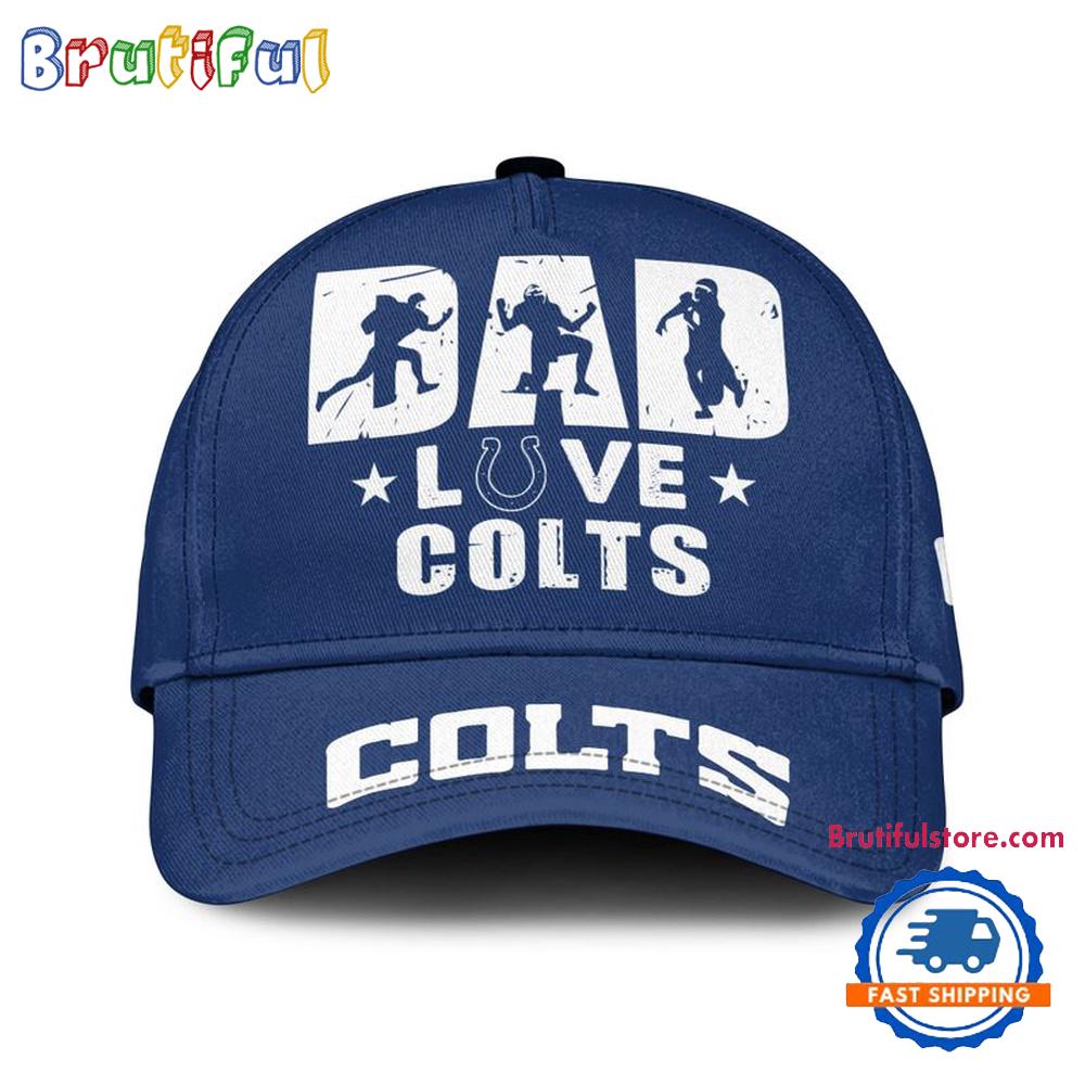 NFL Indianapolis Colts Dad Love Best Father's Day Baseball Cap
