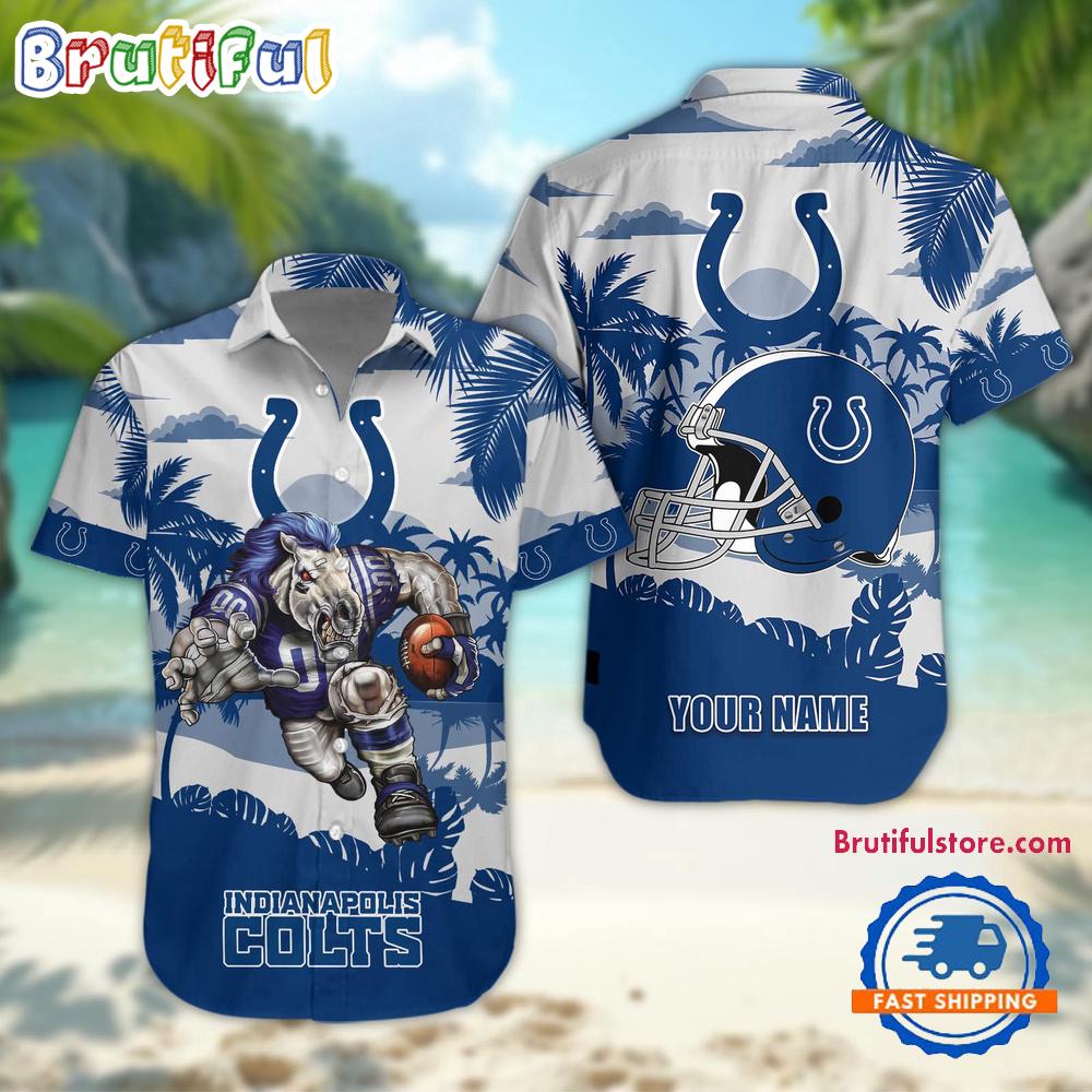 NFL Indianapolis Colts Football Mascot Summer Hawaiian Shirt