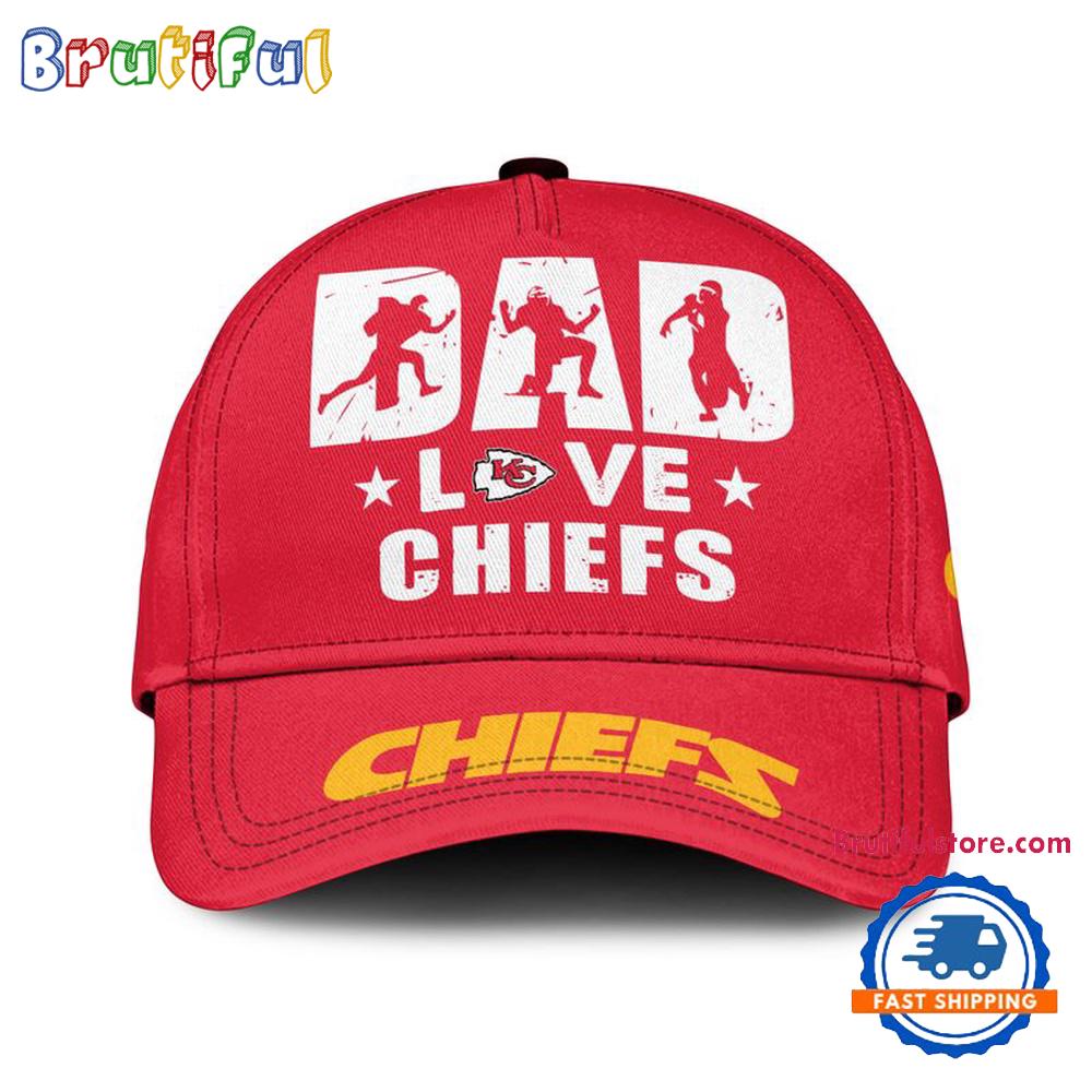 NFL Kansas City Chiefs Dad Love Best Father's Day Baseball Cap