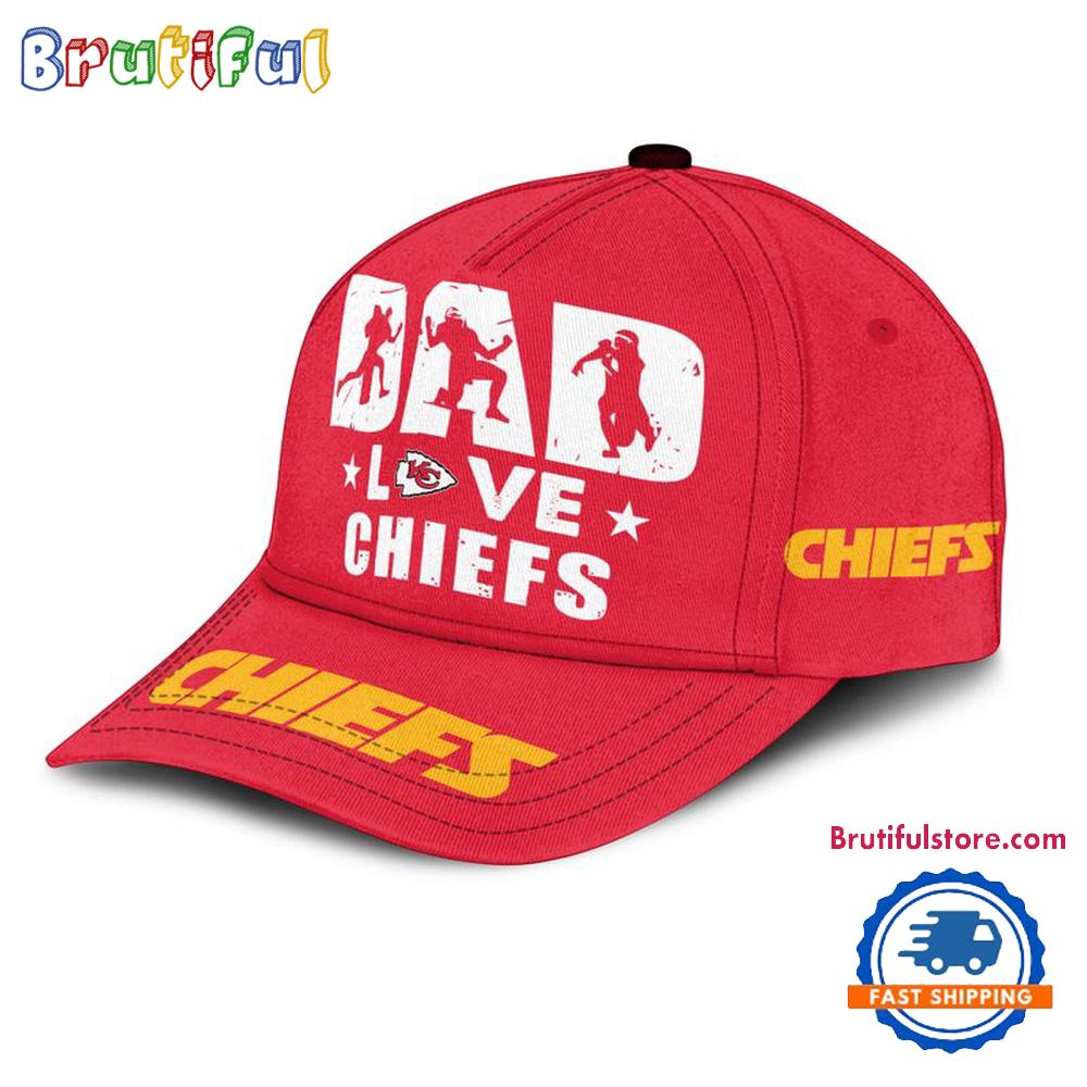 NFL Kansas City Chiefs Dad Love Best Father's Day Baseball Cap