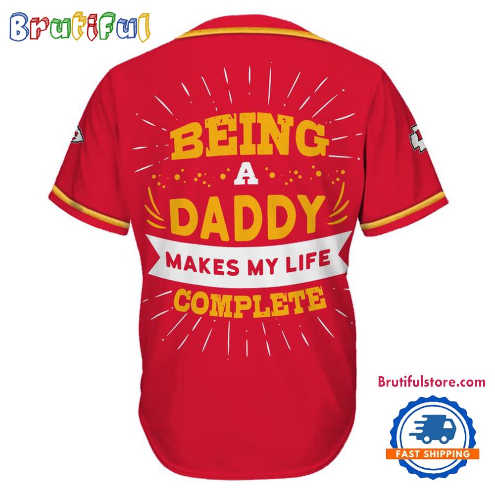 NFL Kansas City Chiefs Football Being A Daddy Father's Day Baseball Jersey