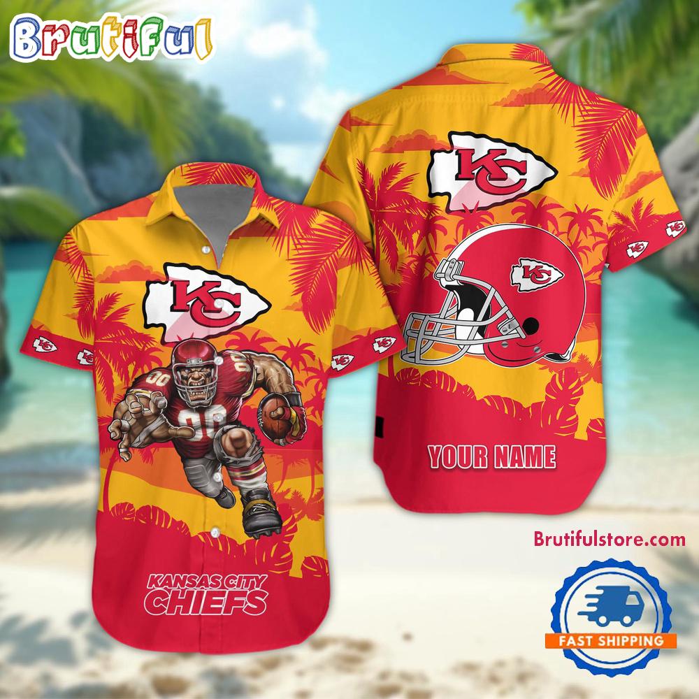 NFL Kansas City Chiefs Football Mascot Summer Hawaiian Shirt