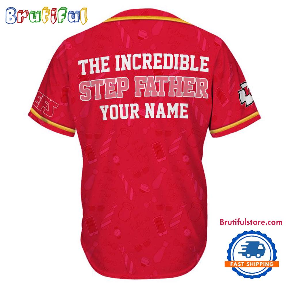 NFL Kansas City Chiefs The Increadible Step Father's Day Baseball Jersey