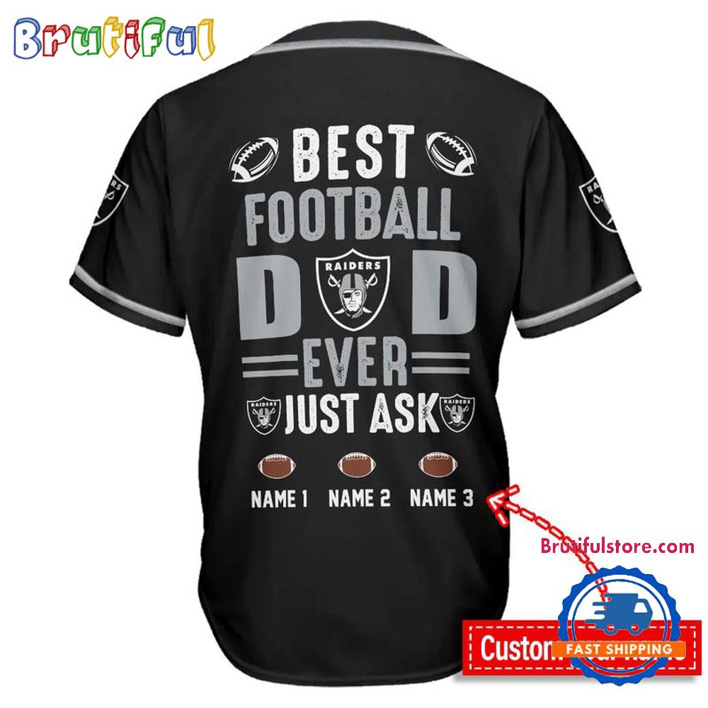 NFL Las Vegas Raiders Best Dad Ever Baseball Jersey