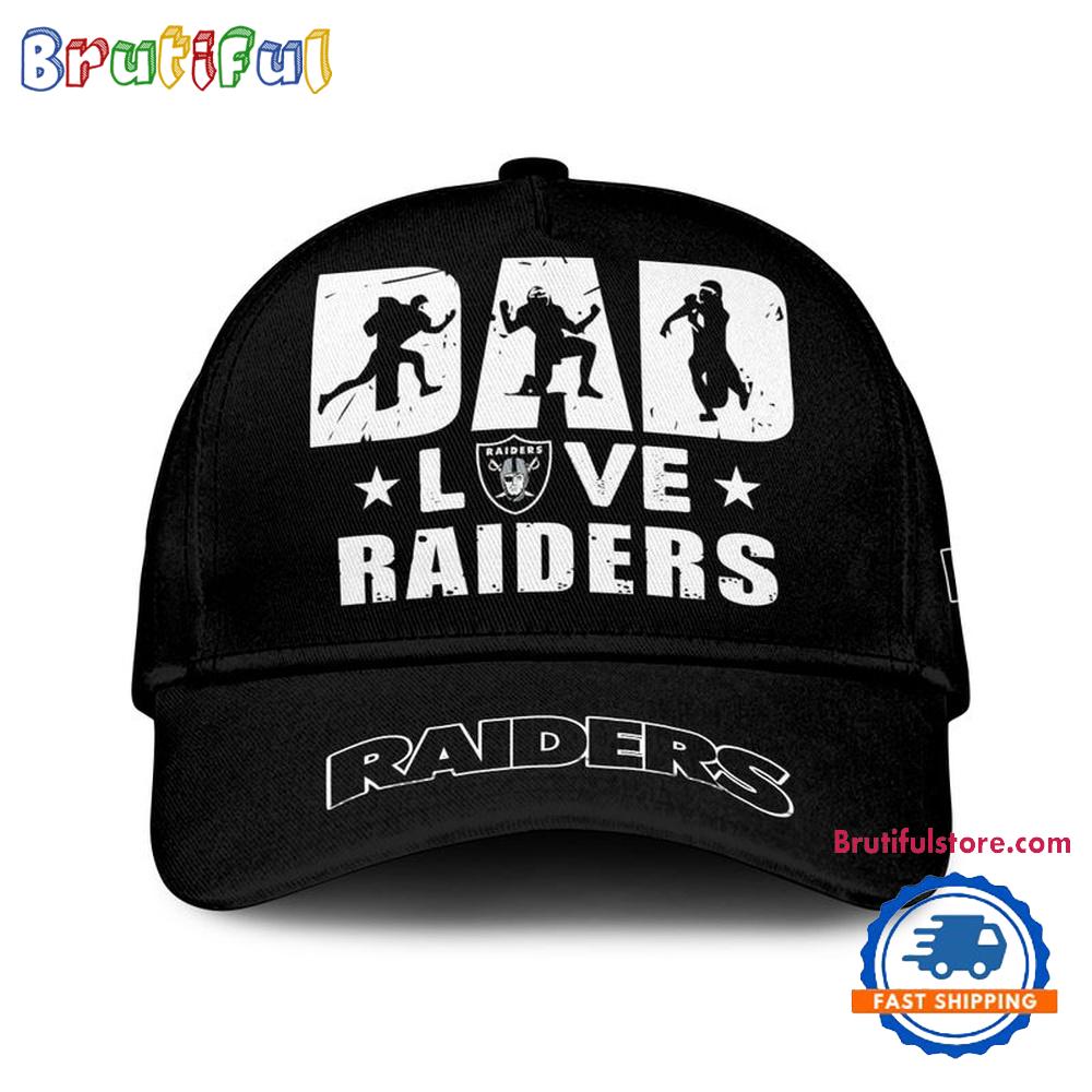 NFL Las Vegas Raiders Dad Love Best Father's Day Baseball Cap