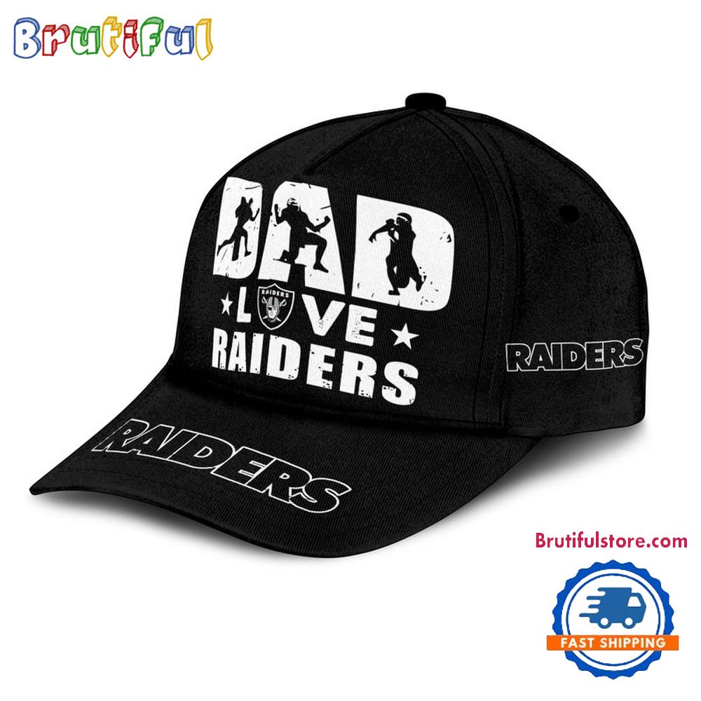 NFL Las Vegas Raiders Dad Love Best Father's Day Baseball Cap