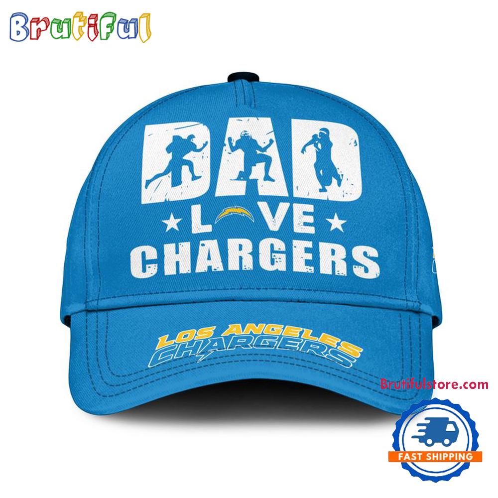 NFL Los Angeles Chargers Dad Love Best Father's Day Baseball Cap