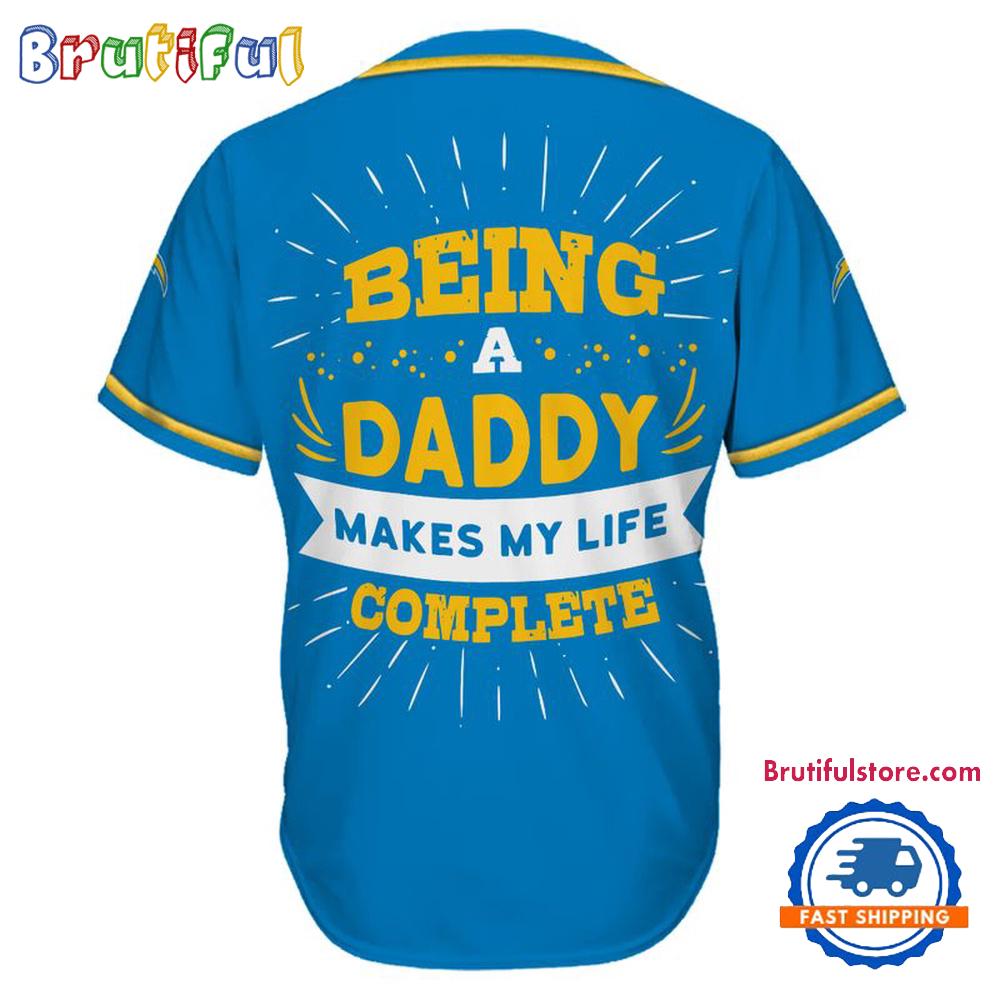 NFL Los Angeles Chargers Football Being A Daddy Father's Day Baseball Jersey