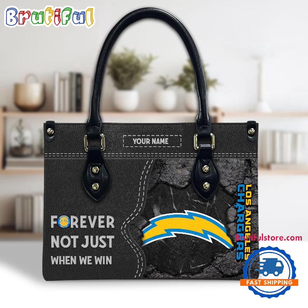 NFL Los Angeles Chargers Forever Not Just When We Win Women's Leather Hand Bag