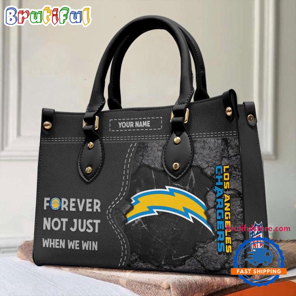NFL Los Angeles Chargers Forever Not Just When We Win Women's Leather Hand Bag