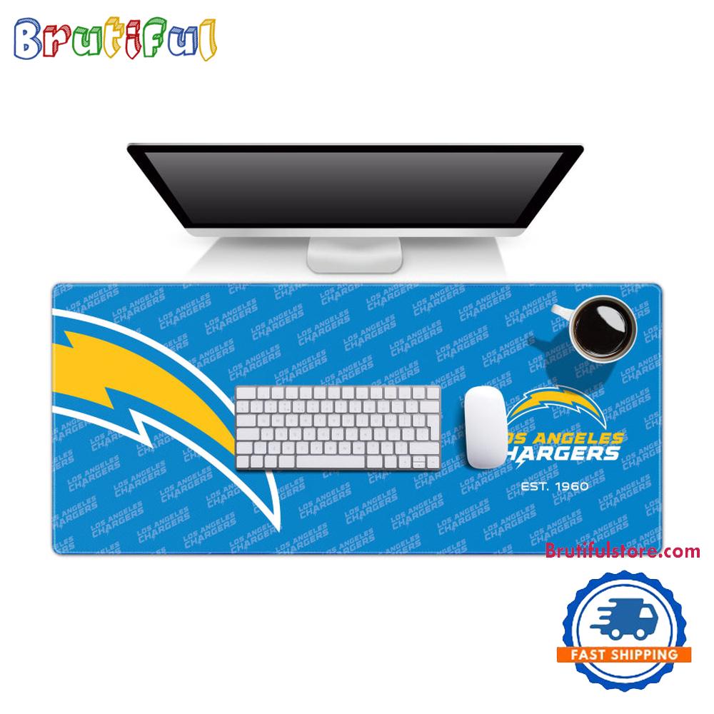 NFL Los Angeles Chargers Mouse Mats, Football Logo Series Desk Mouse Pad
